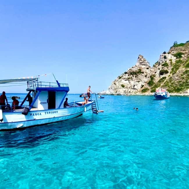 Tropea Capo Vaticano: boat tour with aperitif and stops for a swim - Exciting Calabrian Coastline on a Small-Group Boat Tour
