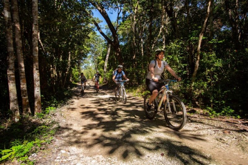 Tulum: Cenote Trail Bike Tour - The Thrill of Cliff Jumping, Ziplining, and Canoeing