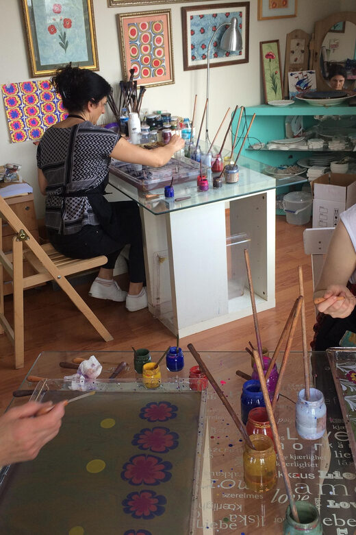 Turkish Marbling Paper Ebru Art Workshop - Traditional Techniques: Stone, Back-and-Forth, and Floral Designs