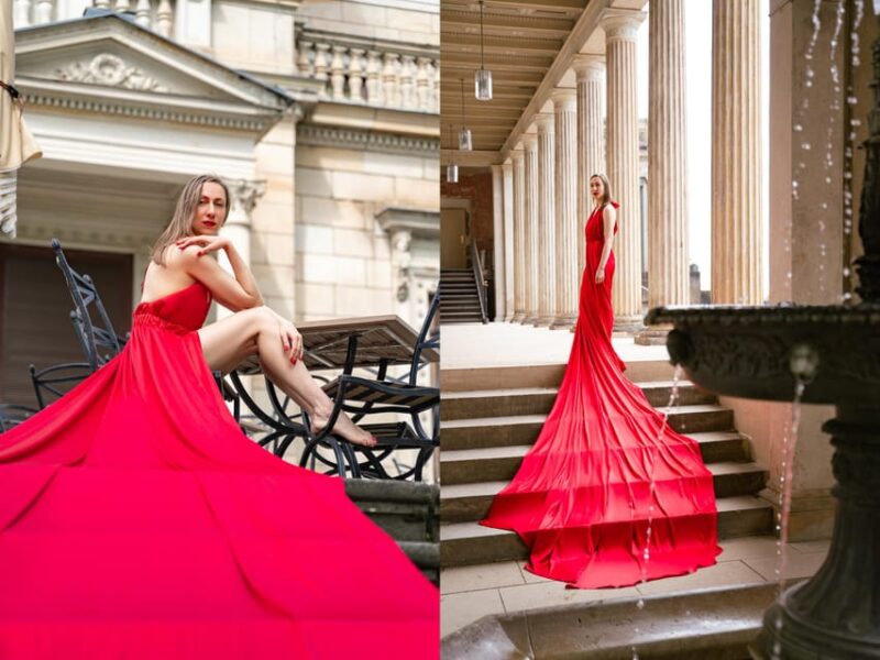 Unique flying dress photo shooting in Berlin - Unique Flying Dress Photo Shoot in Berlin: A Dreamy Experience with a Regal Twist