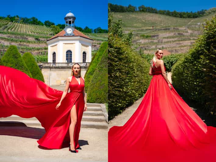 Unique flying dress photo shooting in Berlin - Berlin’s Best Backdrops Chosen for the Photoshoot