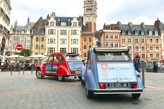 Unique Tour of Lille by Convertible 2CV - 1h00 - Admiring the Cathedrale de la Treille and Other Landmarks