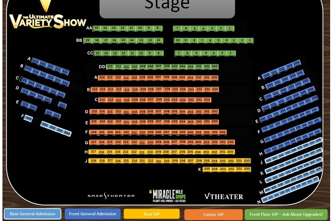 V - The Ultimate Variety Show at Planet Hollywood Resort and Casino - Practical Details: Timing, Accessibility, and Amenities