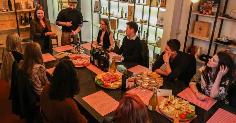 Verona: White Wine Tasting - The Food Pairings: Local Cheese, Salami, and Bread