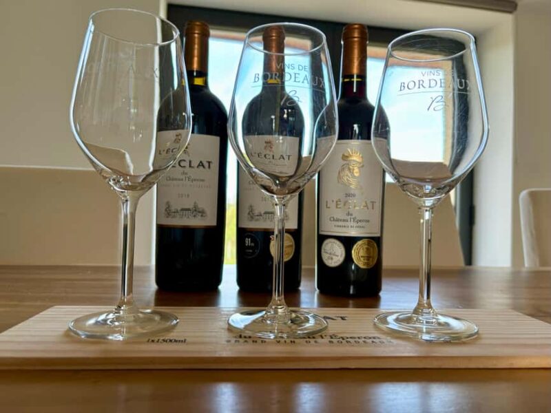 Vertical degustation of a special cuvée with cheese plate - Unique Vertical Tasting of Château LÉperons "LÉclat" in Nouvelle-Aquitaine