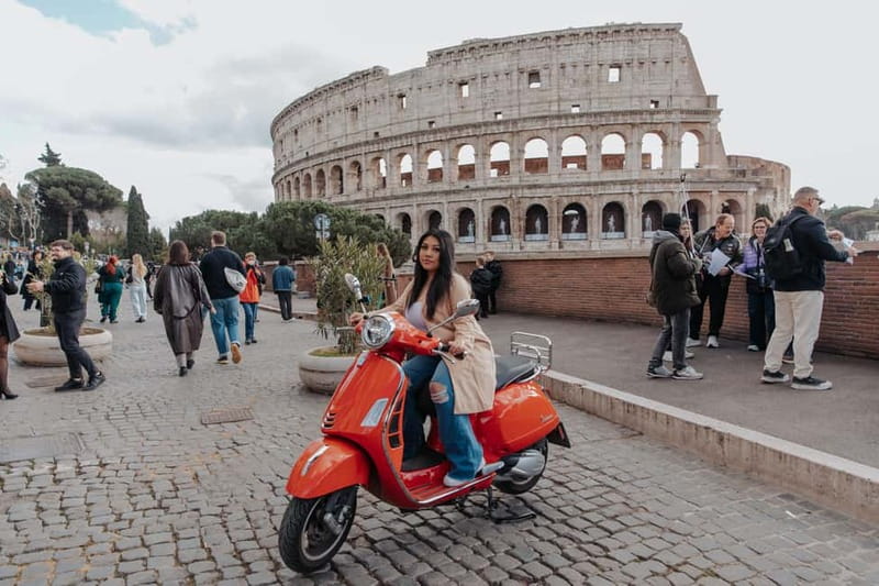Vespa Ride in Rome Streets with Photography - Discover Rome on a Vespa with Professional Photography for $57