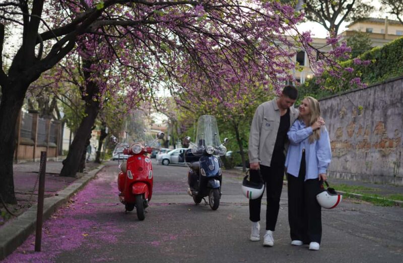 Vespa - Wine and Photography service in Rome - The Vespa Ride: Style, Speed, and Safety