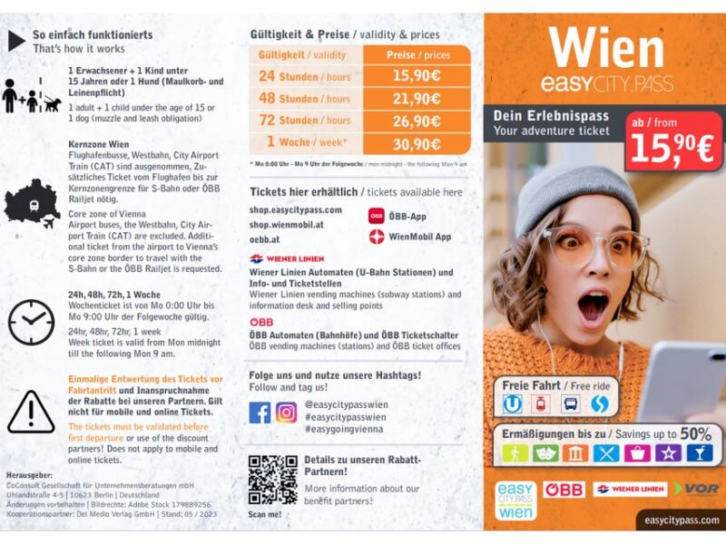 Vienna: EasyCityPass | City Card | Bus Metro Tram | Savings - Planning Your Visits with Partner Discounts