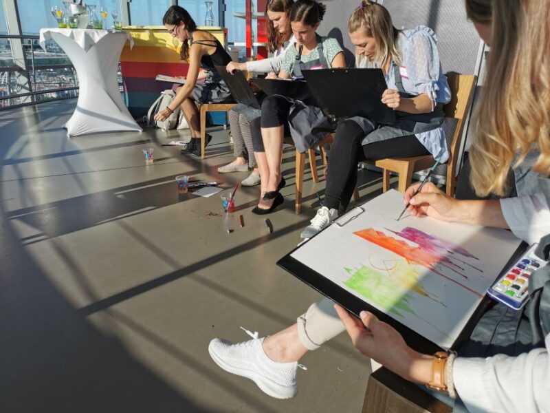 Vienna: Paint the Skyline and Danube Tower Free-Ride - Key Points