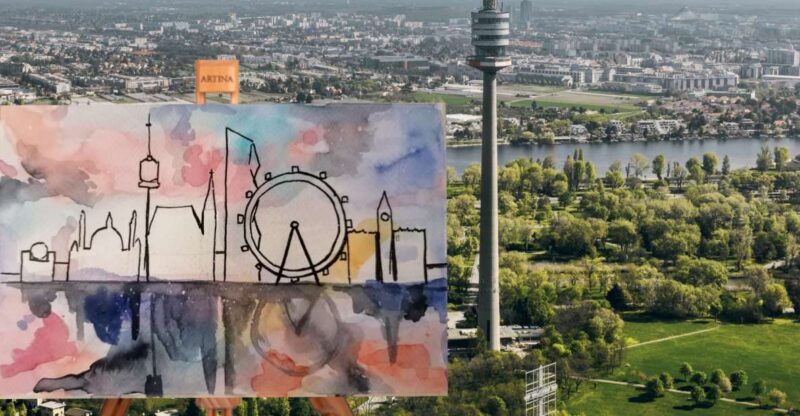 Vienna: Paint the Skyline and Danube Tower Free-Ride - Painting Your Vienna Skylines with Professional Support