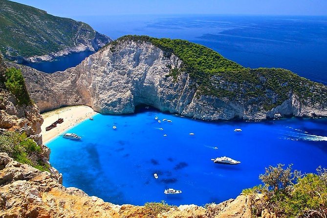 VIP Full Day Tour Shipwreck Blue Caves and top view - Zakynthos Full-Day Tour Begins with Scenic Views at Bochali View Point