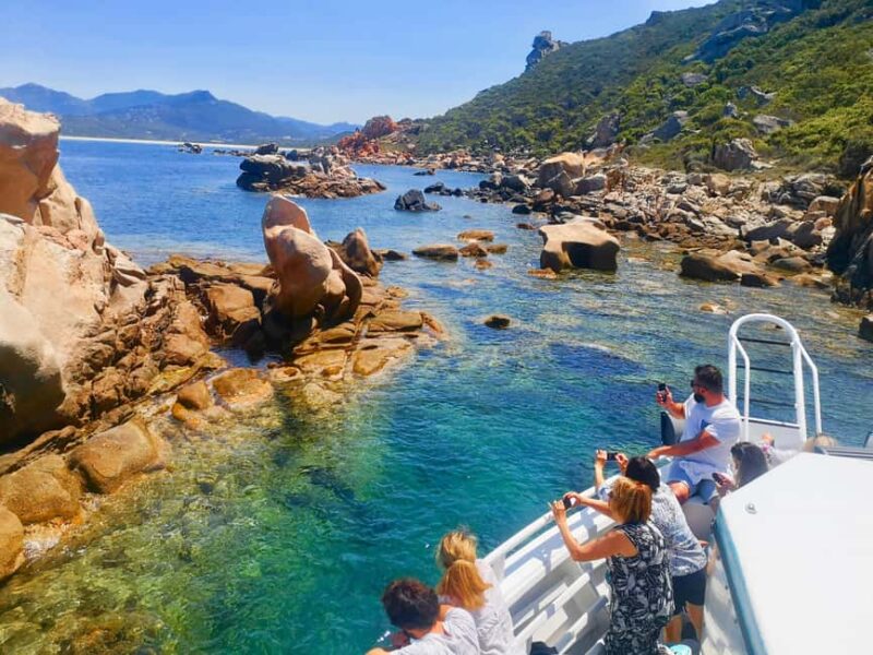 Visite en bateau avec final au COUCHER DE SOLEIL+vin Corse - Key Points