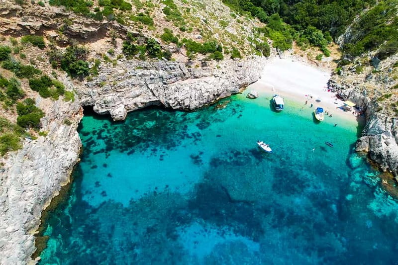 Vlore: Dafina Cave & Haxhi Ali Cave Speedboat Guided Tour - Karaburun Beach and Pigeons Cave