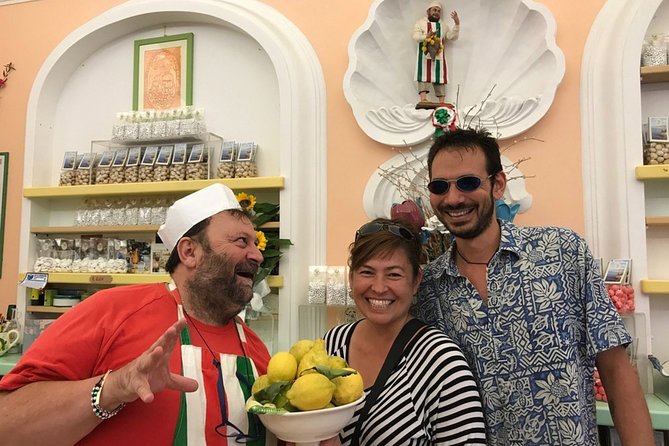 Walking Food Tour in Sorrento w/ Limoncello Factory Lemon Grove - Sampling Buffalo Mozzarella and Cured Meats at a Family-Run Deli