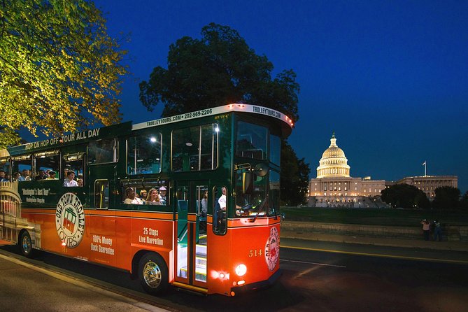 Washington DC Monuments by Moonlight Tour by Trolley - The Nighttime Viewing of Monuments