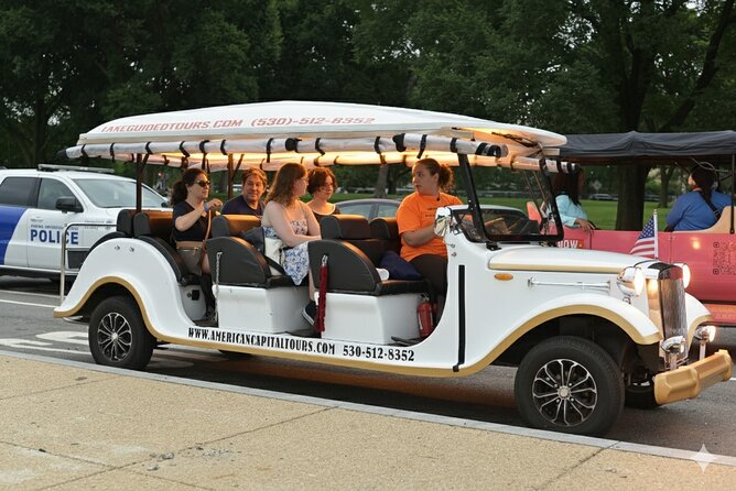Washington DC Monuments & History Guided Moonlight Tour by E-Cart - Starting Point and Duration