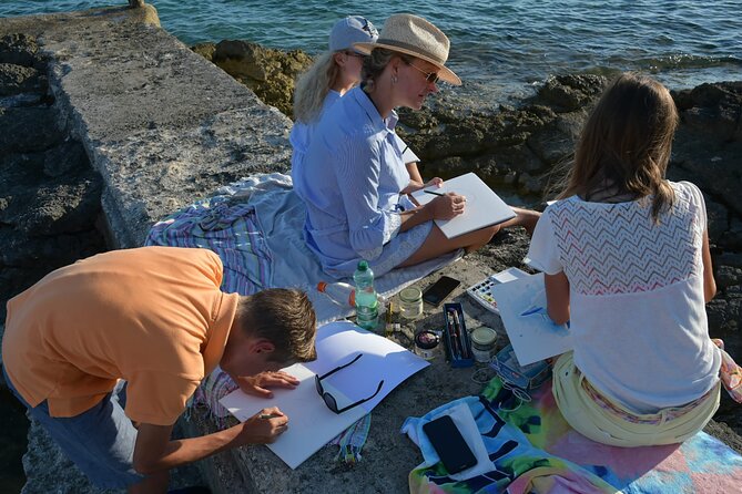 Watercolor workshops on the beach - Watercolor Workshops in Pula at Verudela Beach
