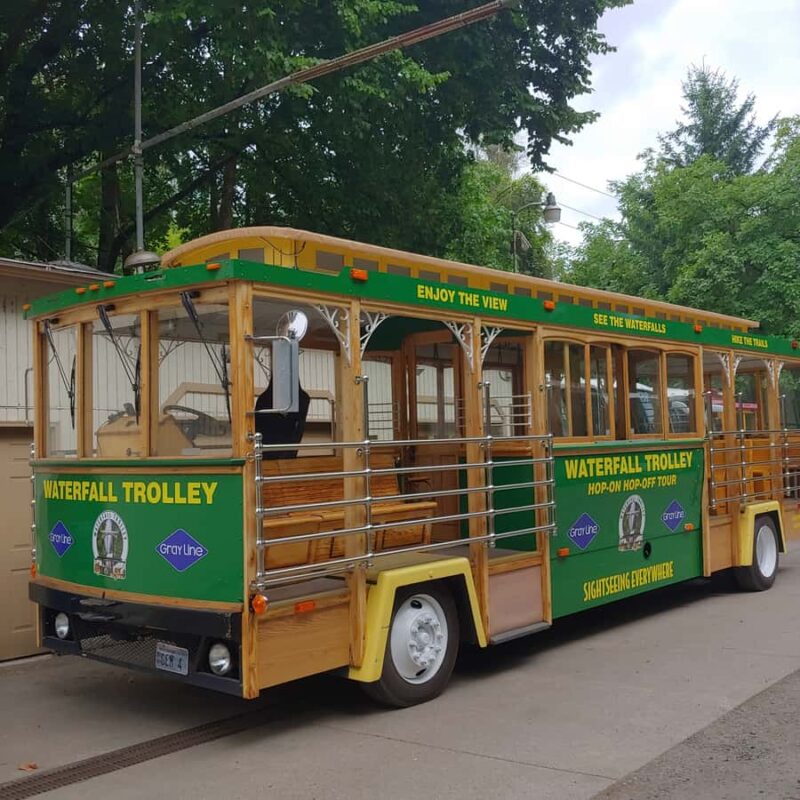 Waterfall Express -PDX: Waterfall Trolley Tickets + Transfer - Explore Oregon’s Waterfall Corridor with the Waterfall Express Trolley