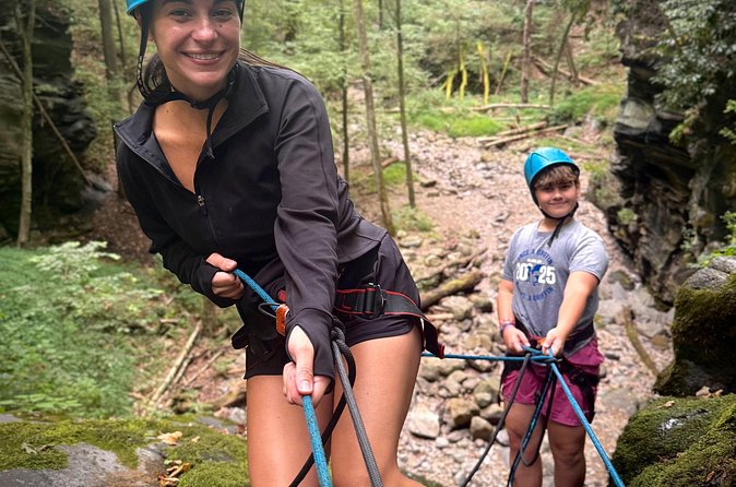 Waterfall Rappelling in Bear Creek PA - The Technical Aspects of Rappelling in the Waterfall