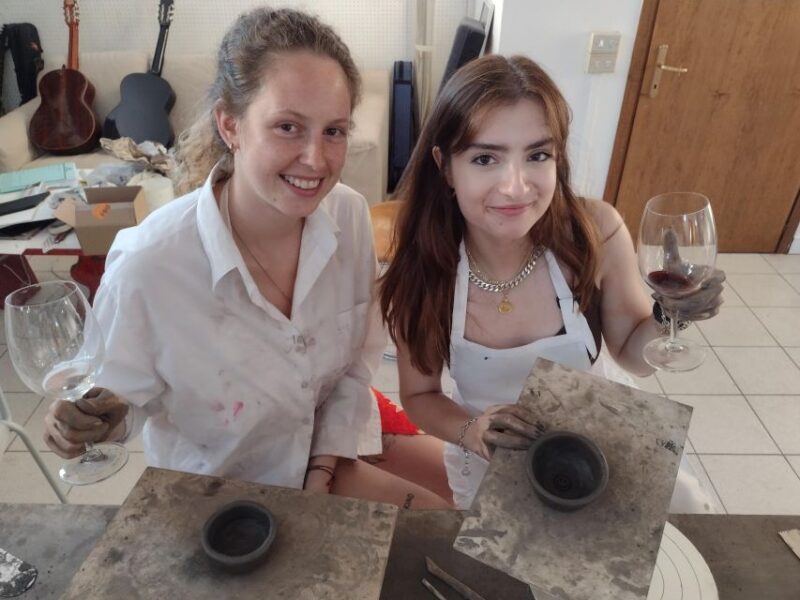 Wine and Pottery Workshop at Smart Lab Verona - Craft Your Unique Clay Art Piece