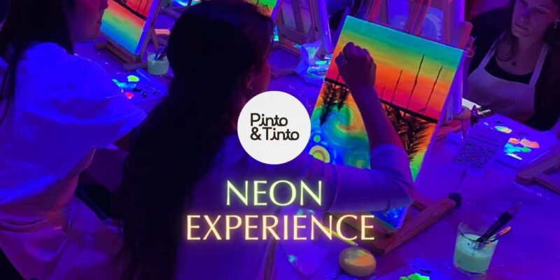 Wine & Art Neon Experience - Vibrant Neon Art and Wine in Tarifa at La Surferia Tarifa