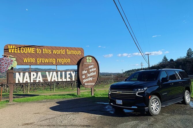 Winery and Vineyard Transportation in Luxury Full Size Black SUV - Key Points