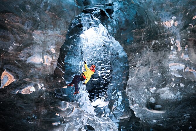 Winter Ice Cave + Climbing Private Photoshoot - 20 Shot Package - Key Points