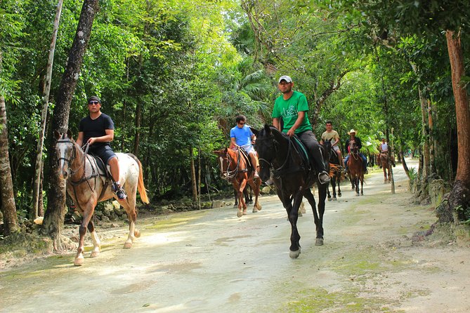 Wonderful Jungle Experience with Horse Riding, ATV, Ziplines and Cenote - Ziplining Over the Jungle Canopy