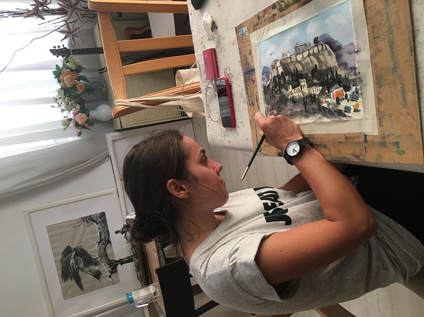 workshop for painting acropolis/landscape with local artist - Discover the Watercolor Greek Landscape Painting Workshop in Athens