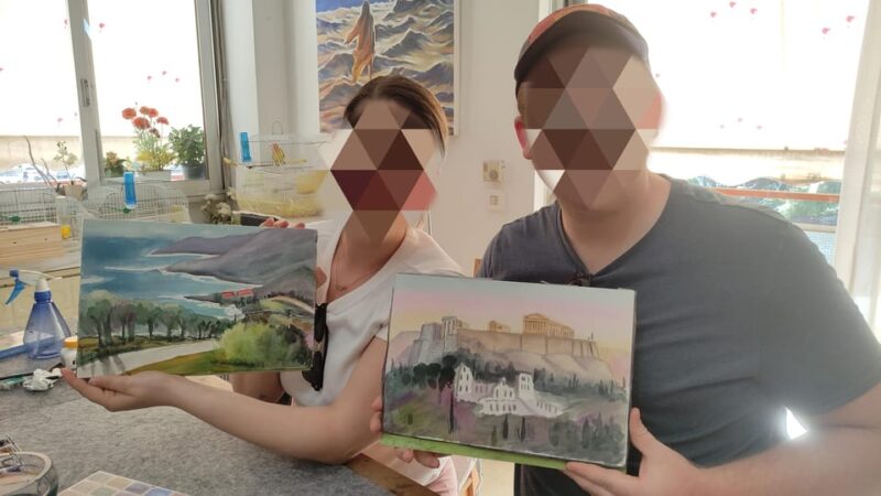 workshop for painting acropolis/landscape with local artist - Step-by-Step Demonstration and Hands-On Practice