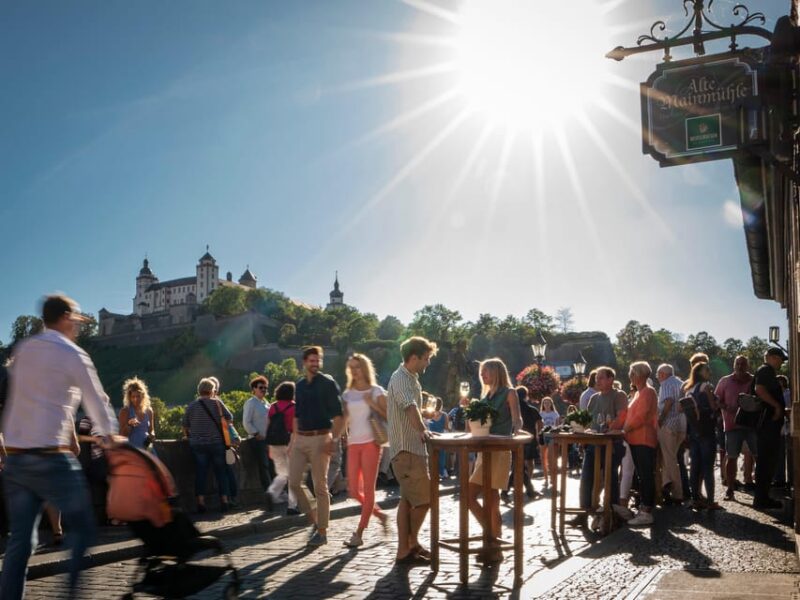 Würzburg: Guided Tour with Franconian wine - The Old Main Bridge: The Heart of the Tour and Social Life