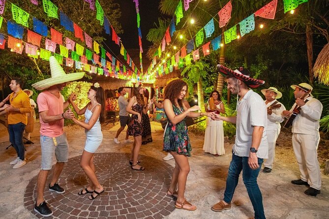 Xoximilco Party Night over Trajinera - Departure from Cancun - Live Mexican Music and Performances