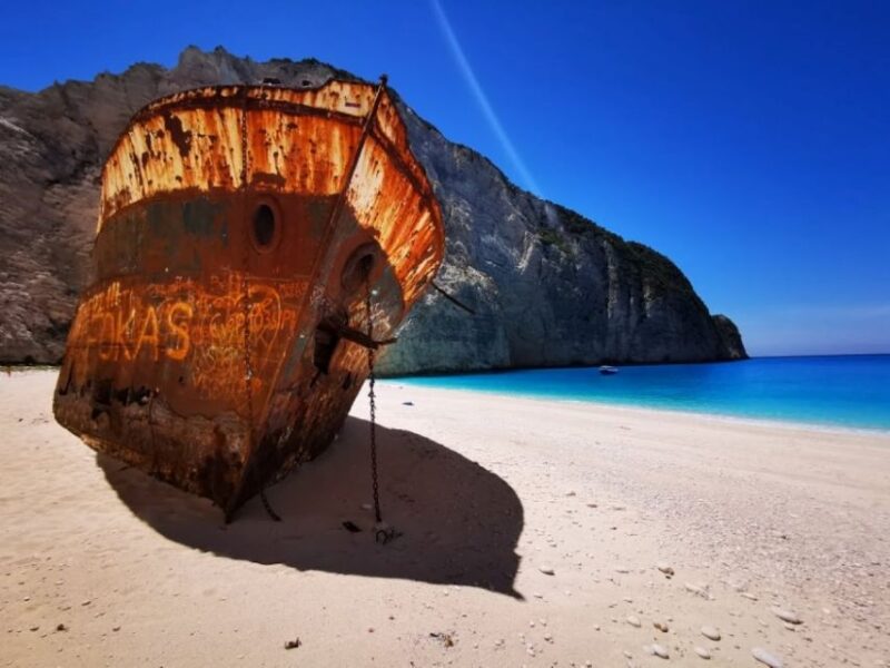 Zakynthos: early morning Shipwreck,Blue Caves and view point - Visiting the Ancient Olive Tree at Exo Chora