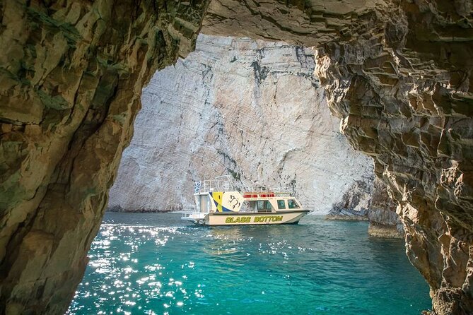 Zakynthos: Glass Bottom Turtle Boat Tour to Keri Caves & Islands - Underwater World and Snorkeling Tips