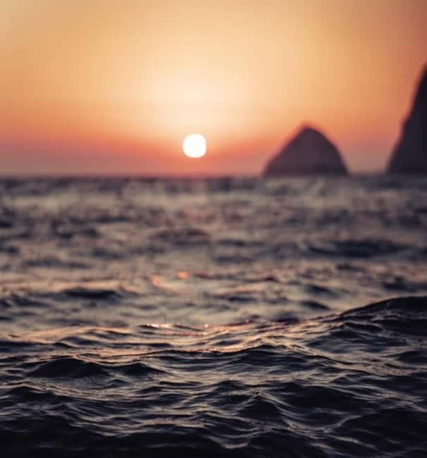 Zakynthos Private Sunset Boat: Keri Caves & Mizithres (max5) - Reaching Mizithres Rocks for Sunset Views