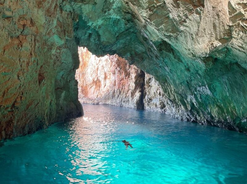 Zakynthos: West Coast & Navagio Bay Cruise with 2 Swim Stops - The Heart Cave and Scenic Views