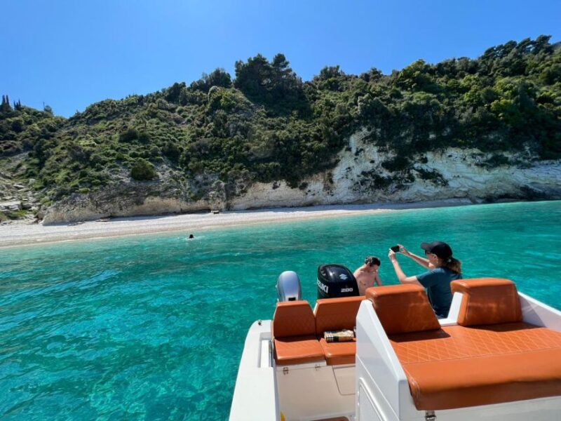 Zante Private Cruise to Shipwreck Beach & Blue Caves (max 9) - Swimming and Snorkeling at Xygia Beach