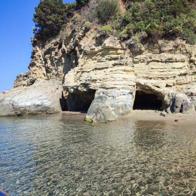 Zante Private Cruise Turtle Island, Keri Caves & Mizithres - Swimming at Piscines Beach – A Quiet Escape