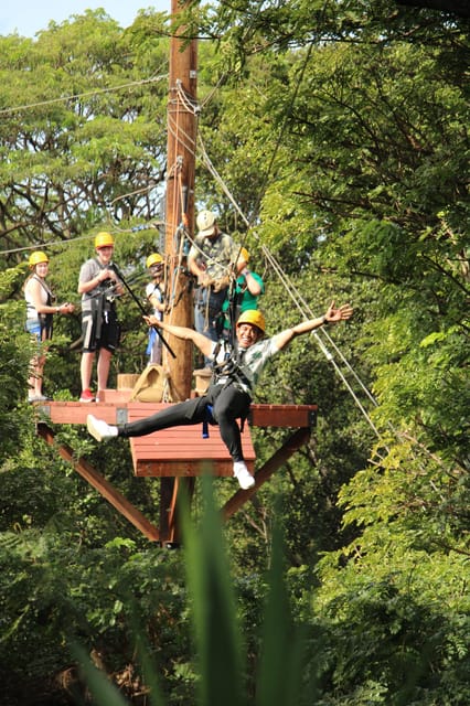 Zip & Dip: 3 Ziplines + Wet 'n' Wild Hawaii Waterpark - The Range of Zipline Lengths and Experience Levels