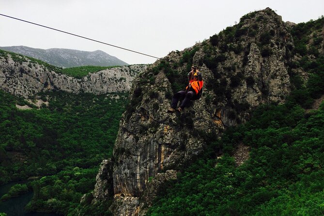 Zipline Croatia: Cetina Canyon Zipline Adventure from Omis - The Thrill of Flying 150 Meters Above Cetina River
