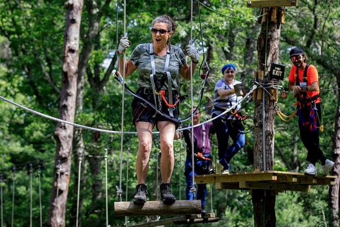 Ziplining and Climbing at The Adventure Park on Cape Cod - The Treetop Trails and Ziplining Experience